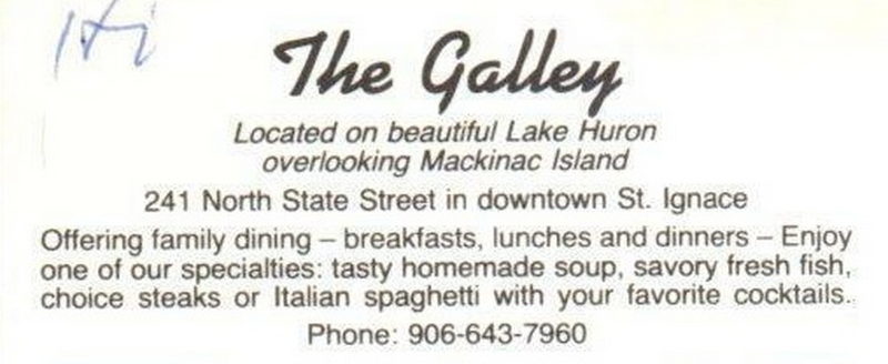 The Galley - Vintage Postcard (newer photo)